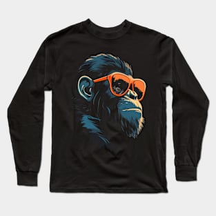 Chimpanzee Sunglasses Long Sleeve T-Shirt